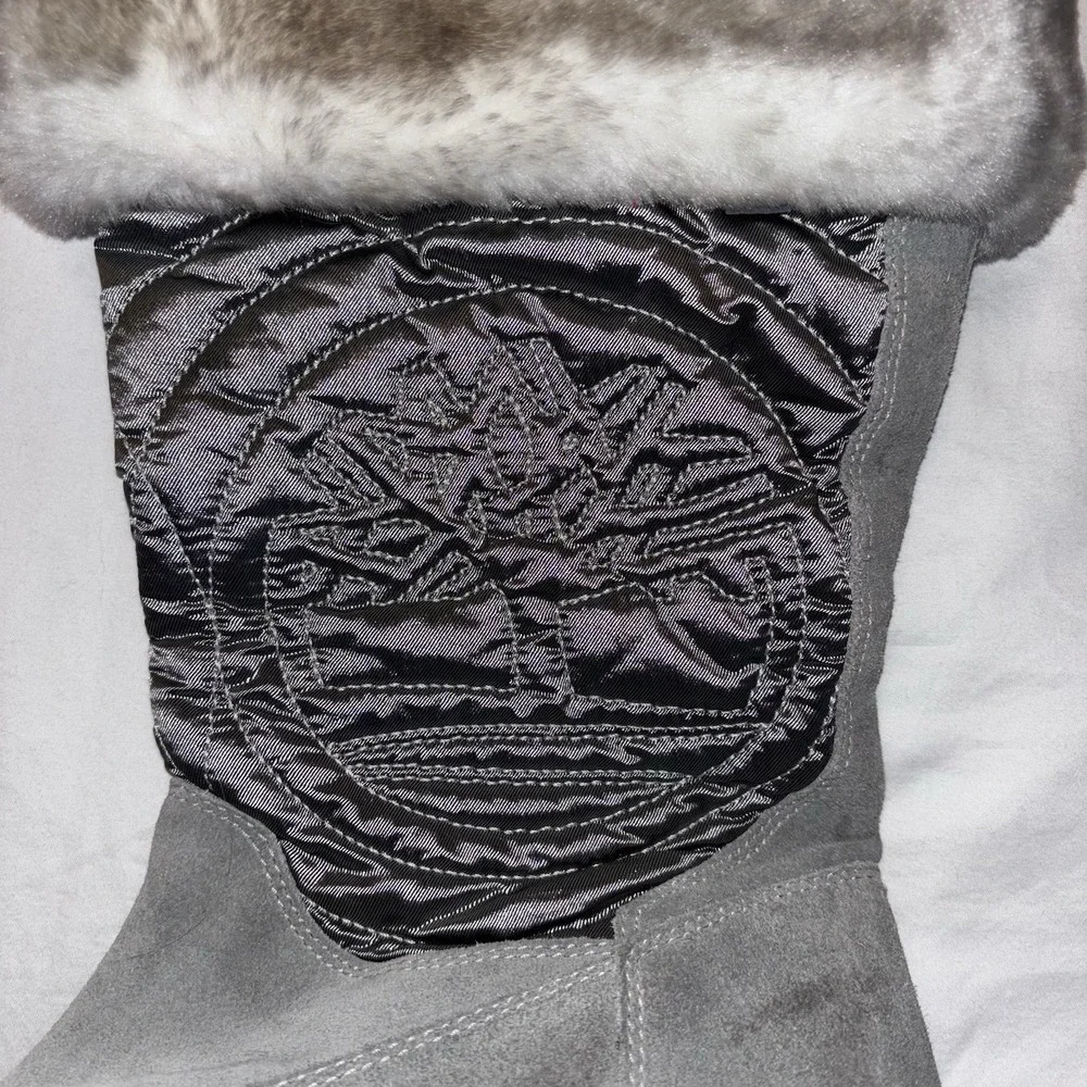 Timberland Hollyberry Suede Pull Up Gray‎ Knee Boots Girls Size 7